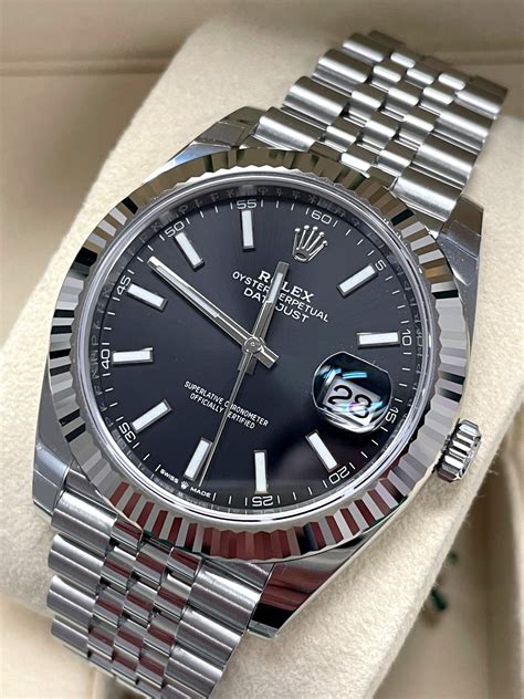 black face rolex watch|Rolex datejust 41mm black face.